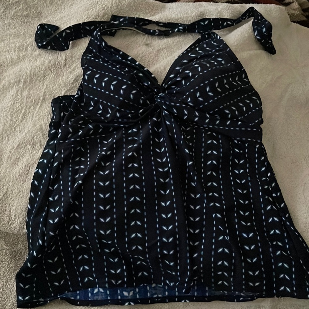 Navy blue Tankini bathing suit top size XL